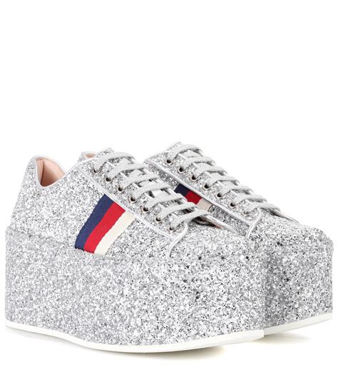 silver sparkle gucci sneakers|farfetch Gucci sneakers for women.